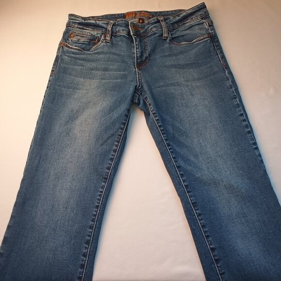 Kut From The Kloth Denim Jeans Size 6 Low Rise Straight Leg Medium Wash - Picture 2 of 10